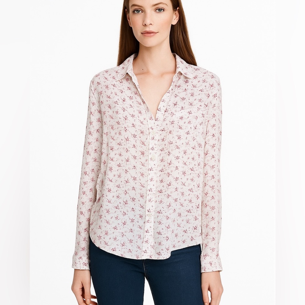 Rails Floral Button Down Blouse Nwt - image 1